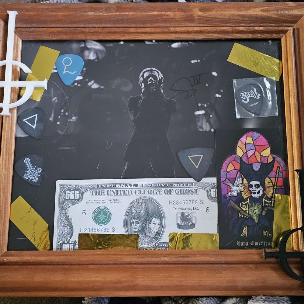 Brown Wooden Wall Decor Display Shelf Everything You See. Signed Photo